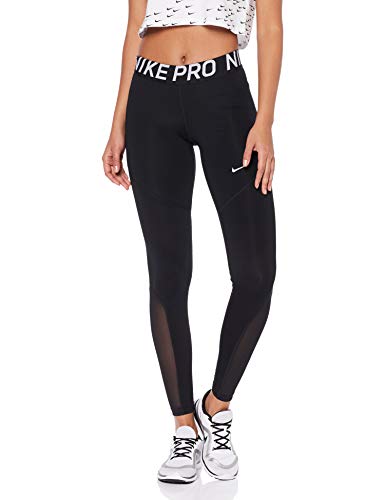 NIKE W NP Tight Pantalones de Deporte, Mujer, Black/White, XS