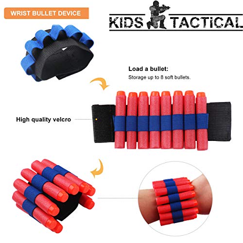 Niños Chaleco Táctico, Kids Elite Tactical Chaleco Para N-Strike Elite Series Con 100 Bullets, 2 Chaqueta Táctico, 2 Clips De Recarga Rápida, 2 Wrist Bands, 2 Chaleco+Scarf Mask, 2 Gafas De Protección