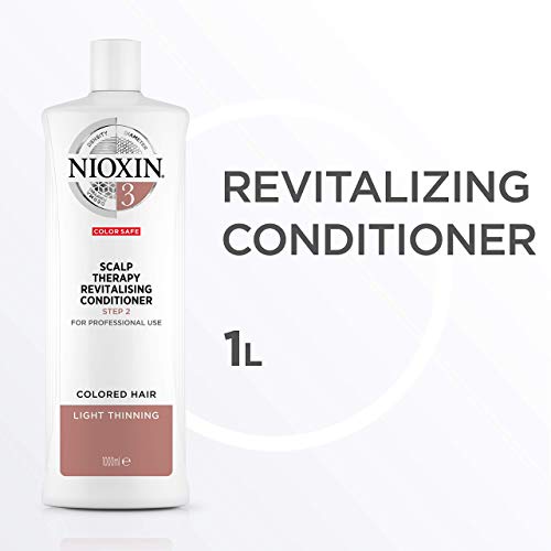 NIOXIN - Acondicionador Tratamiento Revitalizante Sistema 3 (1 Litro) - CABELLO COLOREADO_DEBILITAMIENTO LEVE_HIDRATACION EQUILIBRADA 1000 ML