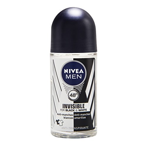 Nivea Men Deodorante, Invisible For Black & White Deo Roll-On - 160 g