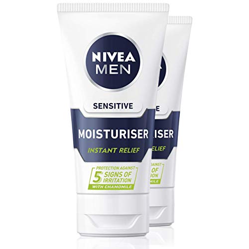 Nivea men - Extra soothing moisture, crema hidratante, pack de 2 (2x75 ml) - Version importada (UK)