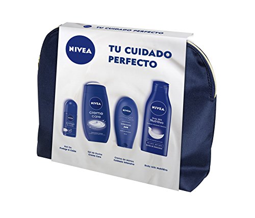 NIVEA Set de Baño Body Milk, Desodorante, Gel de Ducha y Crema de Manos - 4 Piezas