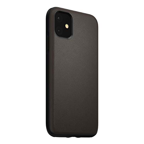 Nomad Rugged Case para iPhone 11 | Mocha Brown Heinen Active Leather