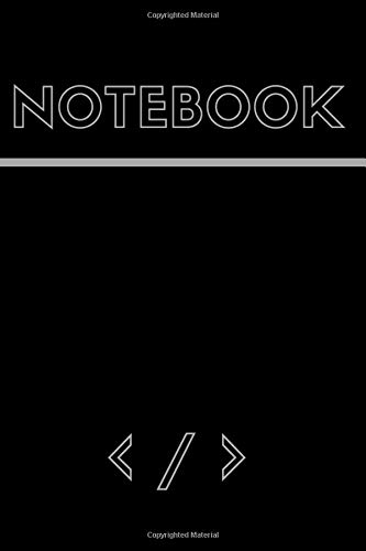 Notebook CODE: Lined notebook- black cover - 6 x 9 inches - 110 page(55 sheets)