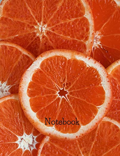 Notebook: Large Blank Lined Notebook With Grapefruit. College Ruled. 120 Pages.8.5x11
