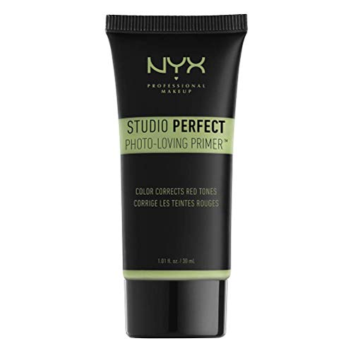 NYX Professional Makeup Prebase de maquillaje Studio Perfect Primer - Green, Minimiza poros y líneas finas, Tez unificada, Fórmula vegana