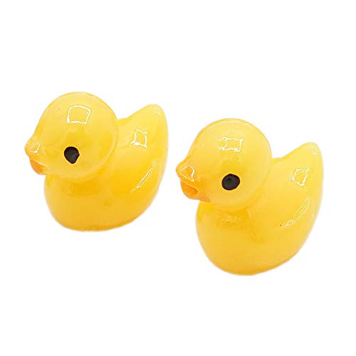 Odoria 1/12 Miniatura 2PZ Pato Amarillo Juguete de Baño Decorativo para Casa de Muñecas