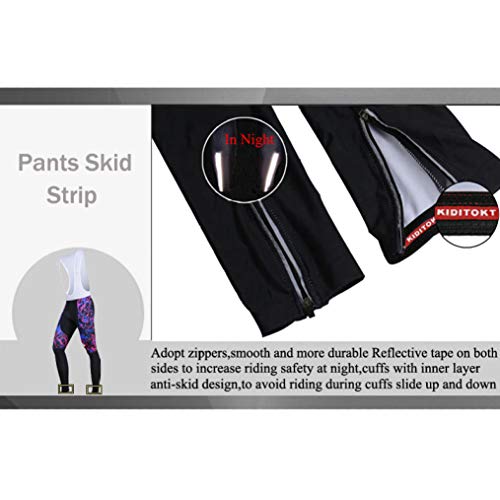 OLEEKA Pantalones Babero de Ciclismo a Prueba de Golpes con Gel 3D Acolchado Coolmax para MTB Pantalones de Bicicleta Racing Medias de Bicicleta Legging Pantalón de Lycra