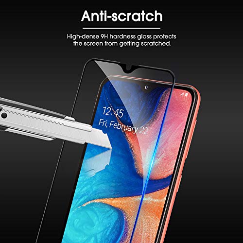 OMOTON Protector Pantalla para Samsung Galaxy A20e Cristal Templado Samsung Galaxy A20e, Definición HD, Anti-Burbujas, Anti-despegamiento, Bordes Negros [2 Piezas]