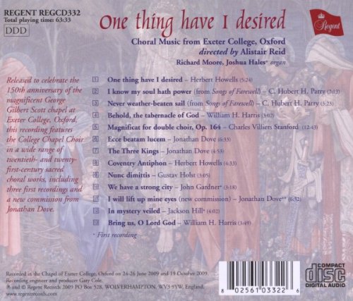 One Thing Have I Desired - Choral Music from Exeter College, Oxford