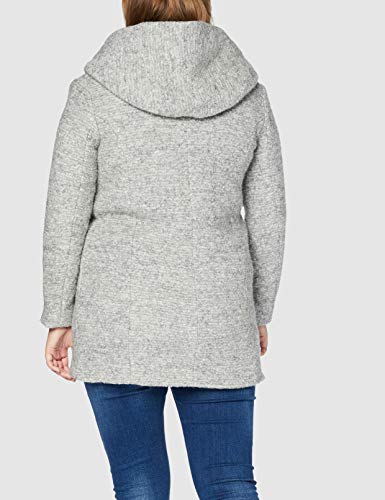 Only Onlsedona Boucle Wool Coat Otw Noos Abrigo, Gris (Light Grey Melange Detail:Melange), 40 (Talla del fabricante: Medium) para Mujer