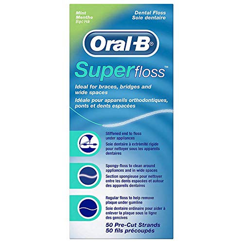 Oral-B - Hilo dental (sabor a menta, 50 hilos cortados, 6 unidades)