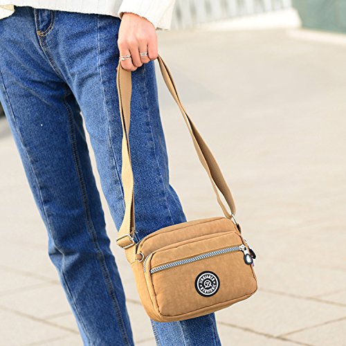 Outreo Bolsos de Mujer Bolso Bandolera Ligero Bolsas de Deporte Impermeable Moda Bolsos Casual Pequeña para Escuela Bolsas de Viaje