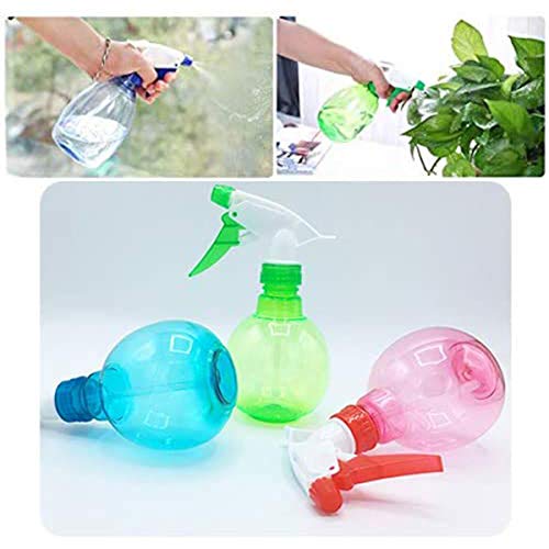 Pack de 4 Botellas de Spray de 300 ML Aprox, 16 x 9 cm, pulverizador para rociar Agua o líquidos (colonías, ambientadores, etc). Colores AL Azar.