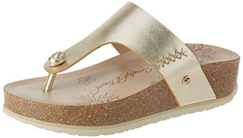 Panama Jack Quinoa Shine, Chanclas para Mujer, Dorado (Oro B3), 40 EU