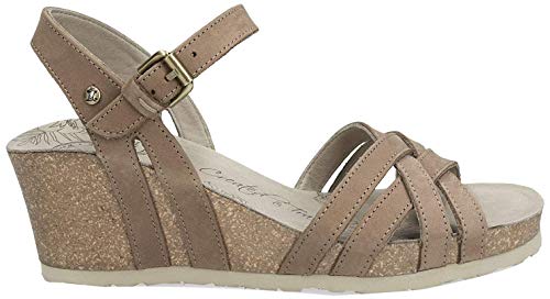 Panama Jack Vera Basics, Sandalias con Punta Abierta para Mujer, Marrón (Taupe), 41 EU