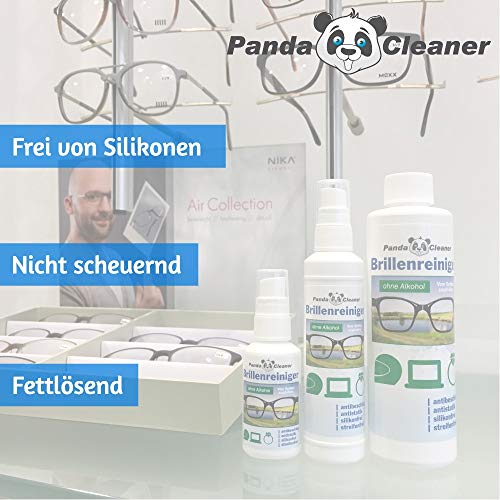 Panda Cleaner® Gafas limpiador 50 ml 100 ml 250 ml Selección | sin alcohol | antibeschlag | streifenfrei | también para pantallas, monitores, visera y mucho más adecuado