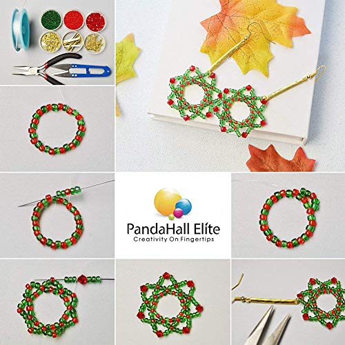 PandaHall Elite Cuentas de Vidrio para Semillas, 15 Colores Variados, 6/0 4mm