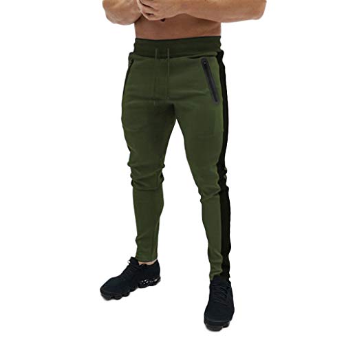 Pantalones para Hombre,Chándal de Hombres Deportivos Running Pants Jogging Pantalon Patchwork Fitness Gym Slim Fit Pantalones Largos Pantalones Ropa de Hombre Skinny Pantalones vpass