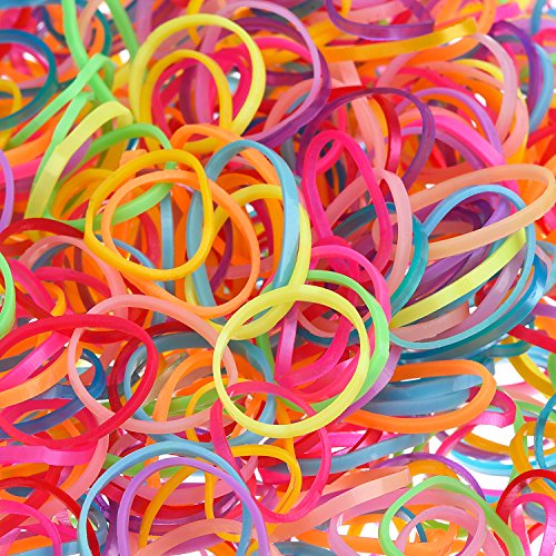 Paquete de 1000 Mini Gomas de Pelo Bandas Elásticas Suaves para Pelo de Niños, Trenzas, Peinado de Boda y Más (Multicolor)