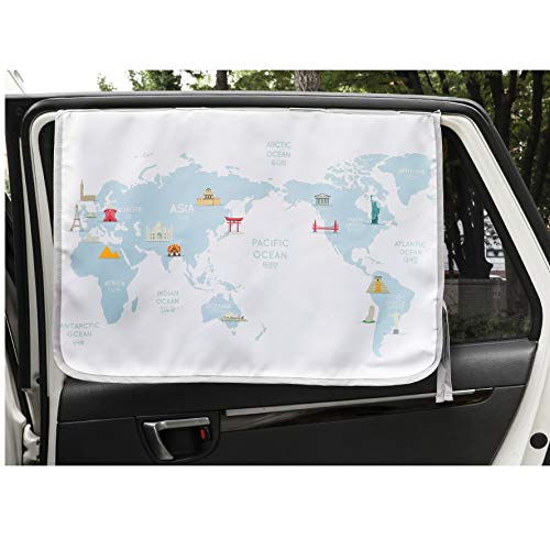 Parasol magnético para ventana lateral para bebés y niños – Parasol protector solar Mapa Be-Travel