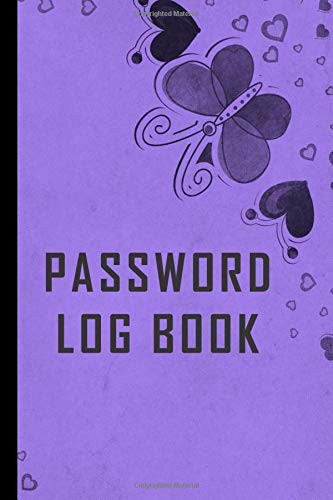 Password Log Book:: A Pretty Password Tracker Notebook For Women | Discreet Password Journal For Seniors | Personal Internet Private Username Keeper | Gift For Girls | Purple Butterfly Design