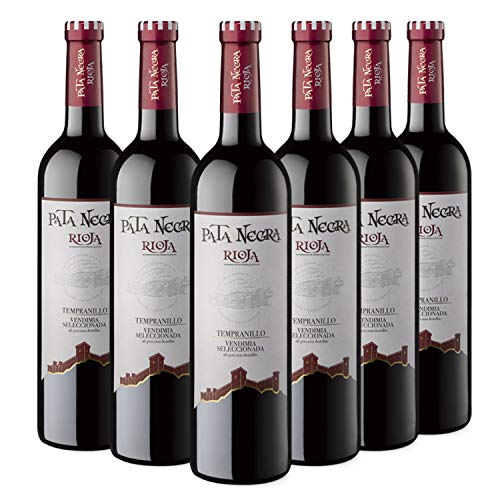 Pata Negra Vendimia Seleccionada - Vino Tinto D.O Rioja, Pack de 6 Botellas x 750 ml (5268)