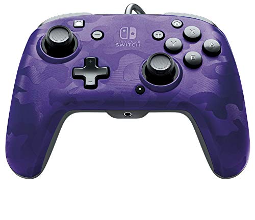 PDP - Mando Pro Faceoff Deluxe + Audio Chat Camo Purpura (Nintendo Switch)