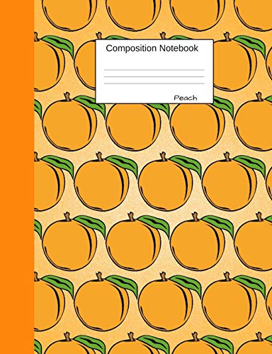 Peach Composition Notebook: Graph Paper Journal to write in for school, take notes about fruits and vegetables, for boys and girls, students, healthy ... teachers, homeschool, orange nectarine Cover