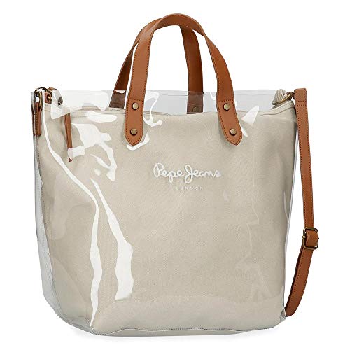 Pepe Jeans 7057321, Bolso Shopper Mujeres, Marrón, Media