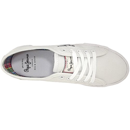 Pepe Jeans London, Zapatillas Mujer, Blanco (White), 36 EU