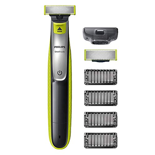 Philips OneBlade QP2530/30 - Recortador de Barba con 4 Peines de 1,2,3,4,5 mm Longitudes, Incluye Cuchilla Adicional, Recorta, Perfila y Afeita, Recargable