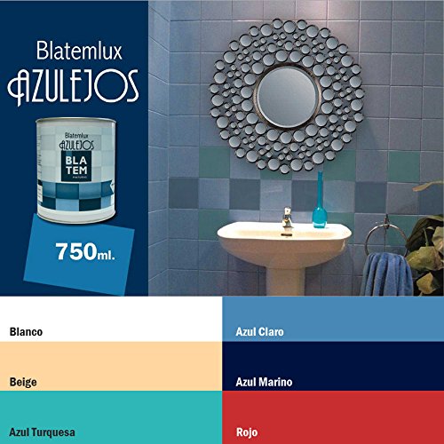 Pintura para azulejos BLATEMLUX 750ml. Color blanco.