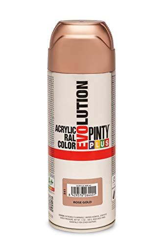 PINTYPLUS EVOLUTION Pintura spray Acrílica Brillo 520cc Rose Gold P157, 400 ml-520 cc