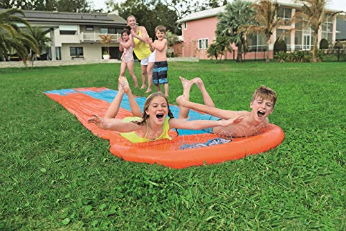 Pista Deslizante Hinchable Bestway H2O Go! Doble Naranja/Azul 549 cm