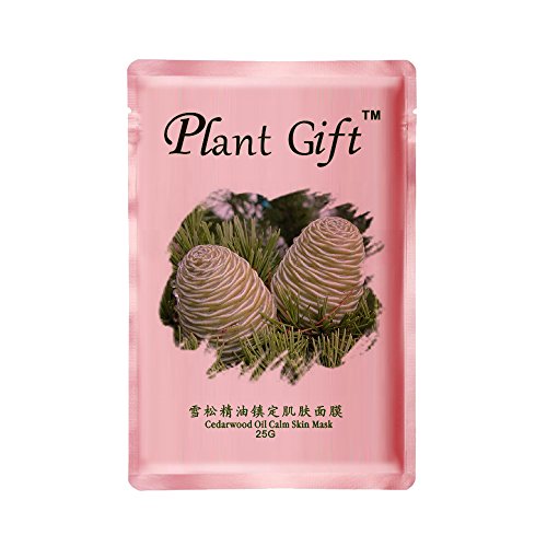 Plant Gift- Cedarwood Oil Calm Skin Mask-Replenishment acne conditioning mask sensitive anti-sensitive muscle-25g5PCS