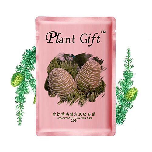 Plant Gift- Cedarwood Oil Calm Skin Mask-Replenishment acne conditioning mask sensitive anti-sensitive muscle-25g5PCS