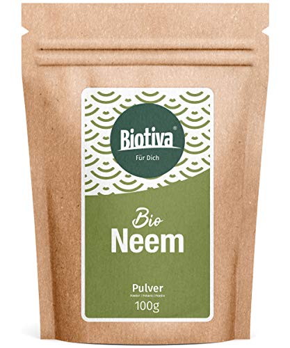 Polvo de neem o nimbo de la India orgánico 100 g - Azadirachta indica - árbol de neem - nimbo de la India - suplemento alimenticio ayurvédico - calidad orgánica - llenado en Alemania (DE-ÖKO-005)