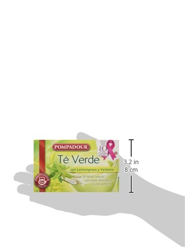 Pompadour Té Verde con Lemongrass y Verbena - 20 bolsitas