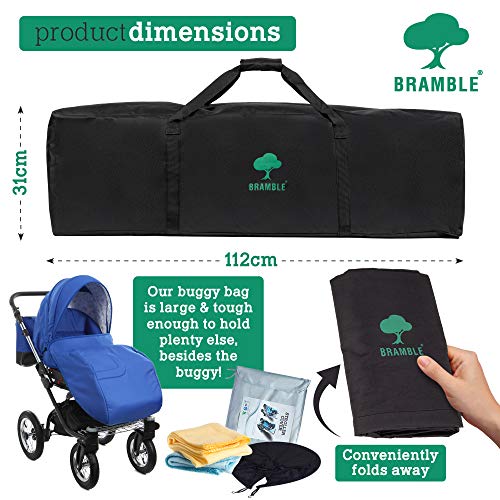 Premium Universal Bolsa de Transporte de Cochecito - Bolsa de Cochecito de Viaje, Carrito Bebe - Ligero Compacto Impermeable - Protección Total para Viaje, Avión Gate Check o Almacenamiento.