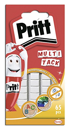 Pritt Multitack, 65 masillas adhesivas multiusos, removible y reutilizable