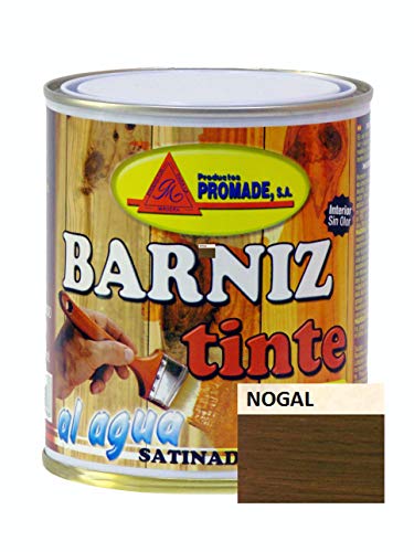 PROMADE - Barniz tinte satinado al agua 750 ml (Nogal)