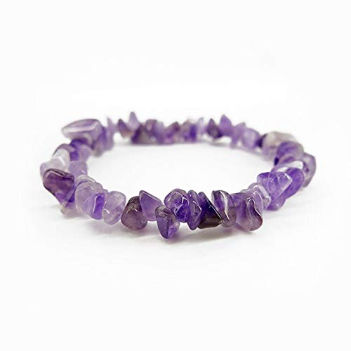 Pulsera Chip de Amatista Minerales y Cristales, Belleza energética, Meditacion, Amuletos Espirituales