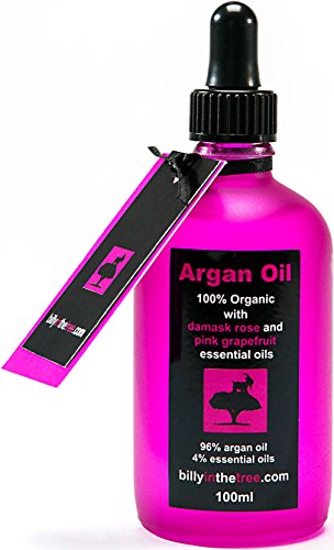 Puro Aceite De Argán con Adamascado y pomelo Aceites Esenciales.. 100 ml. 100% orgánicos para cara, cuerpo, el cabello.