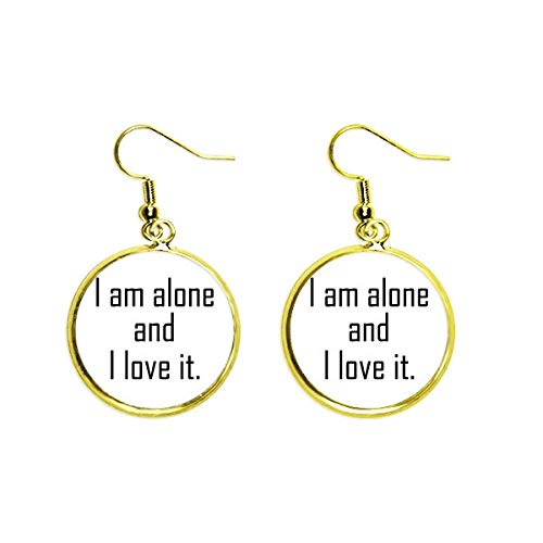 Quote I Love My Soledad Ear Hang Golden Drop Arete Joyería Mujer