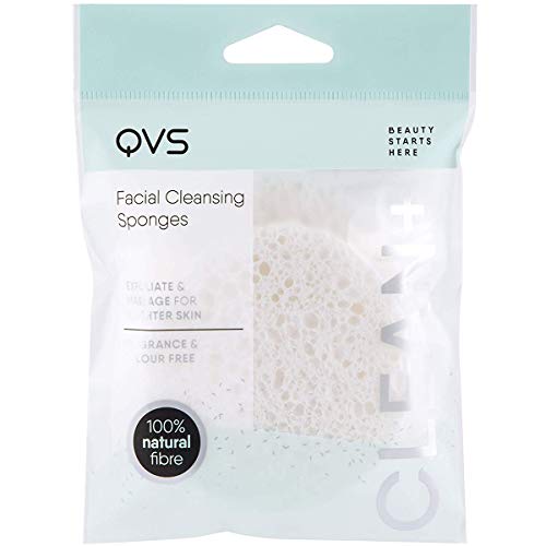 QVS Esponjas Faciales Celulosa Natural (Pequeñas) - 1 Esponjo