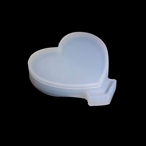 R-WEICHONG Pastel de fondant en silicona transparente con colgante de silicona para amar el corazón