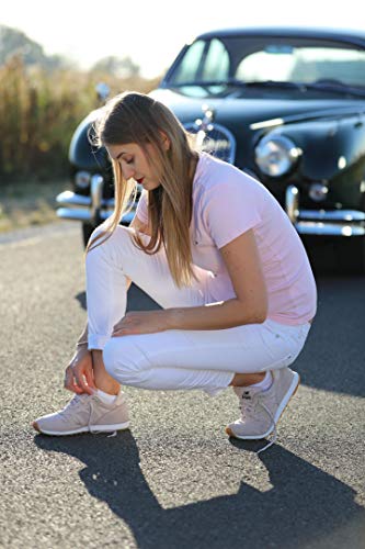 Rainbow Socks - Hombre Mujer Calcetines Cortos Colores de Algodón - 12 Pares - Blanco - Talla 39-41