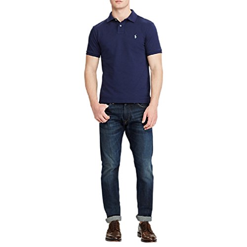 Ralph Lauren - Polo de manga corta para hombre, ajuste clásico, colores clásicos azul marino M