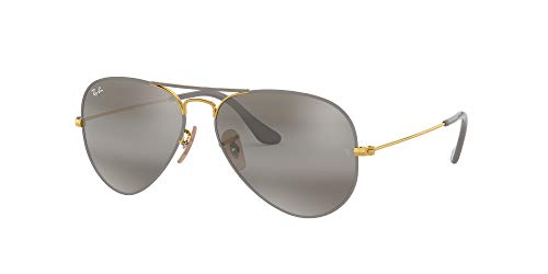 Ray-Ban 0Rb3025 Gafas de Sol, Gold On Top Matte Grey, 57 para Hombre